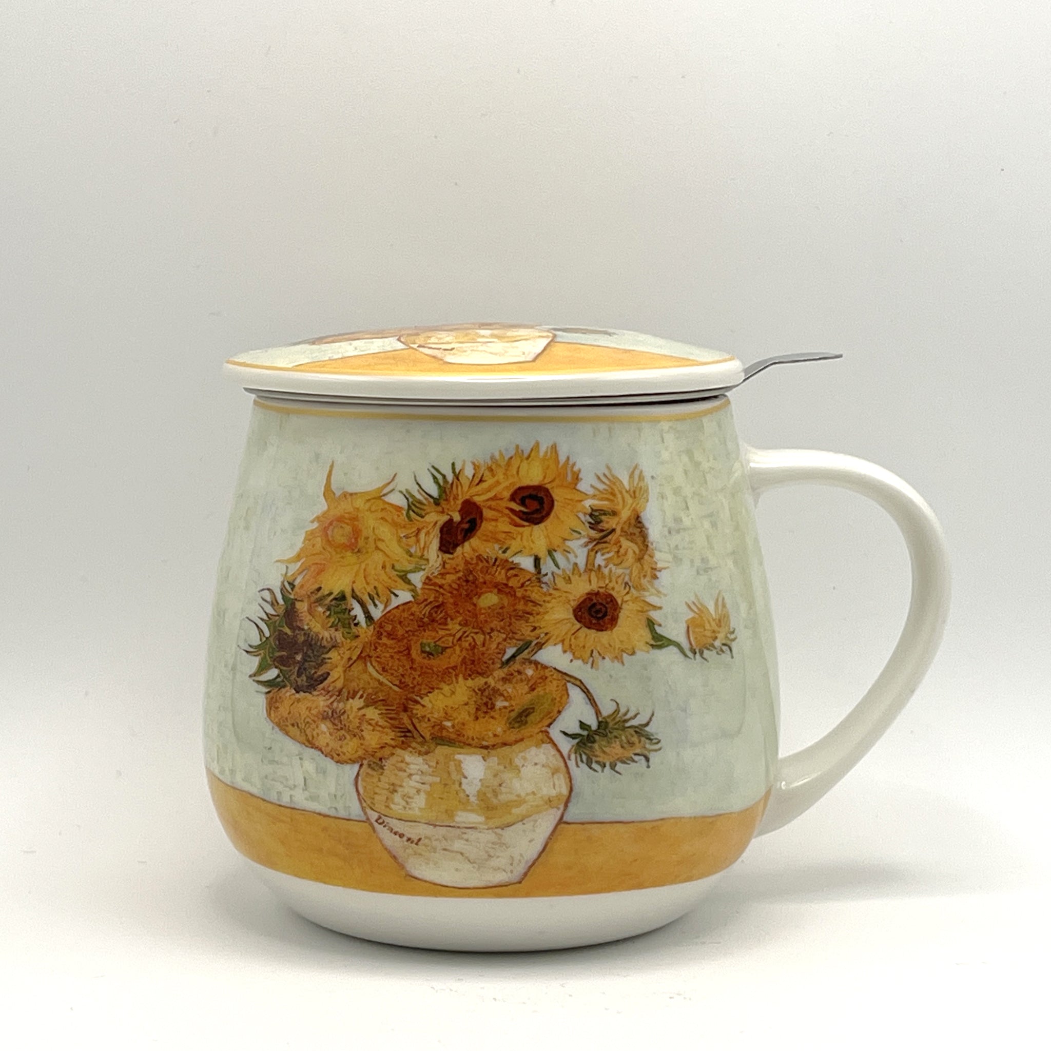 Taza  con tapa y filtro Girasoles de Van Gogh