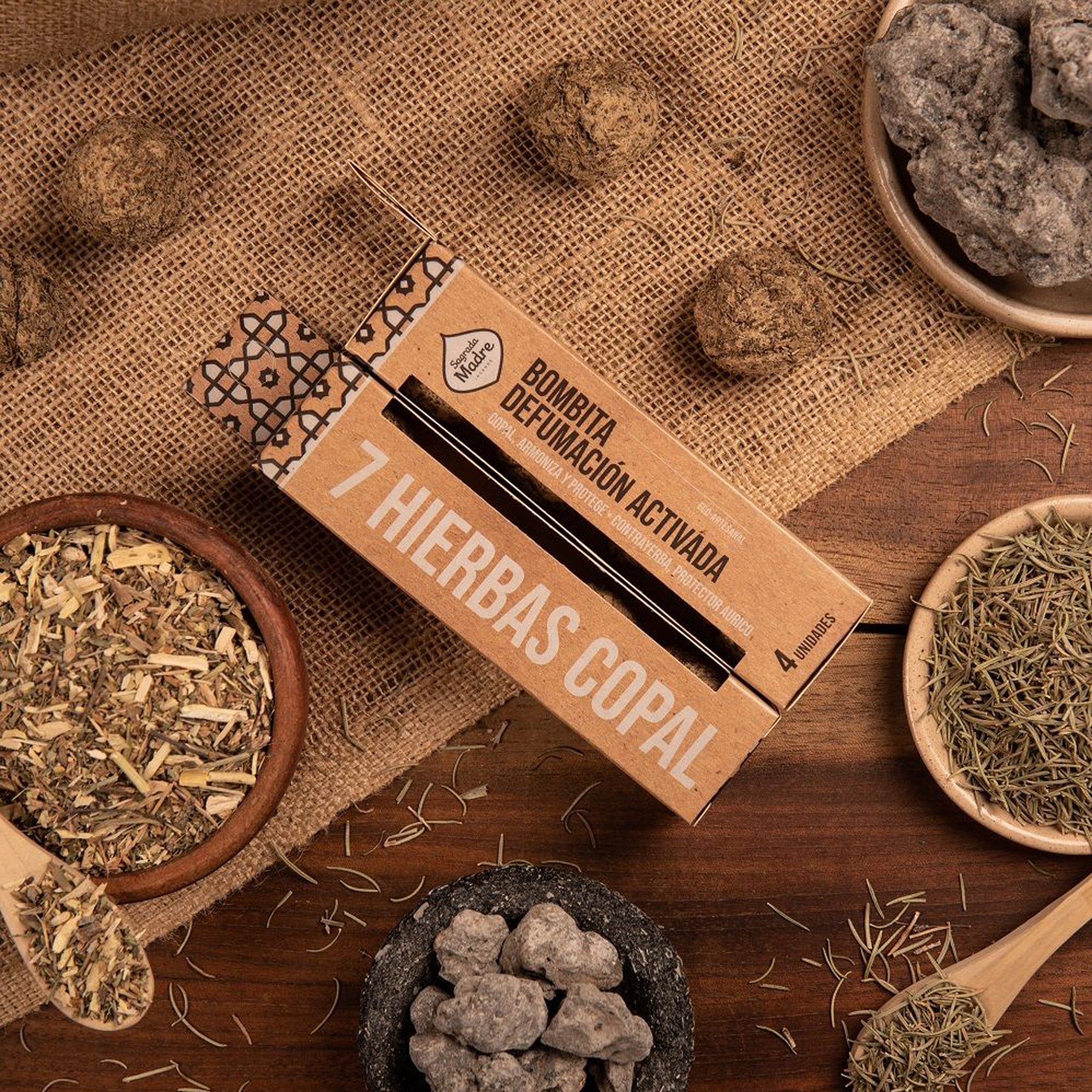 Bombitas de incienso Sagrada Madre 7 hierbas copal