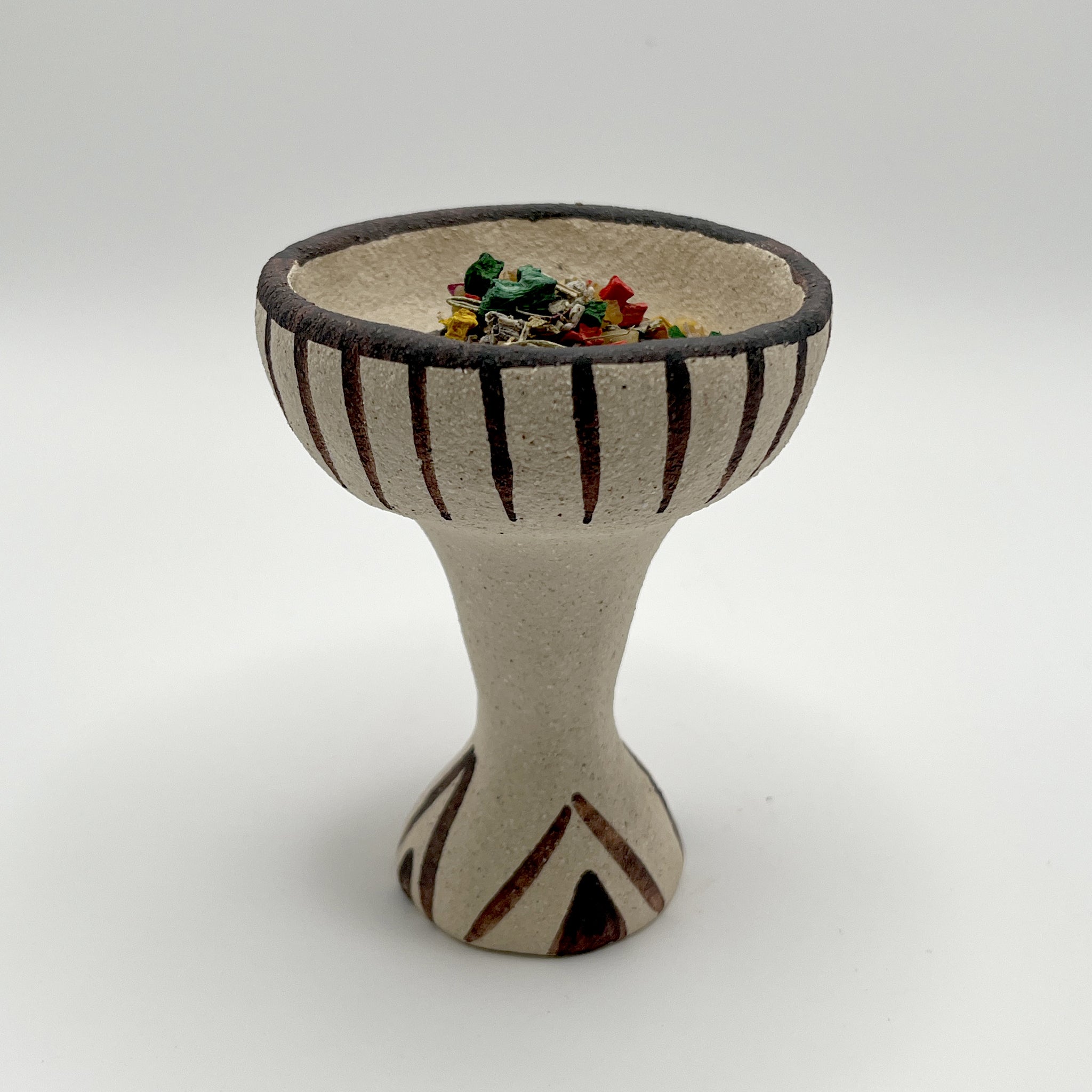 copalera artesanal de cerámica