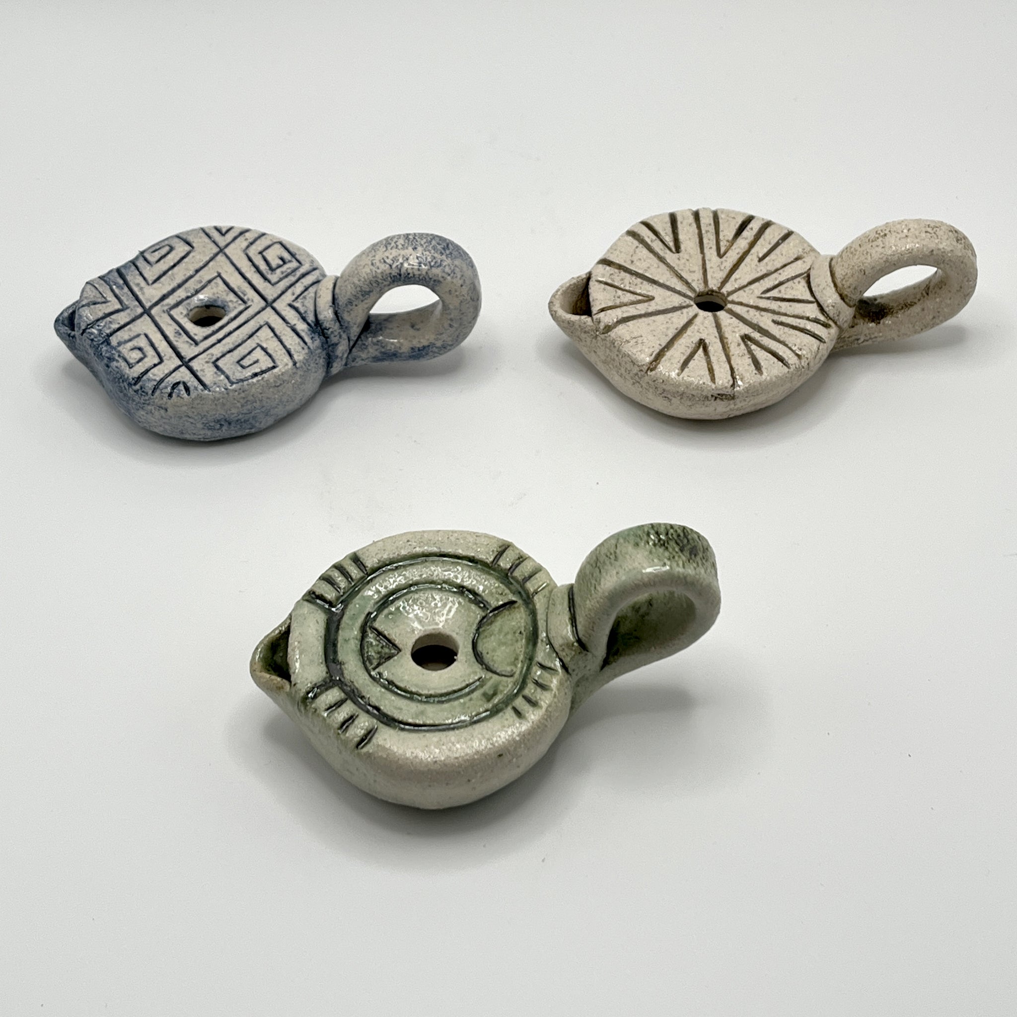 lámpara de aceite artesanal de cerámica