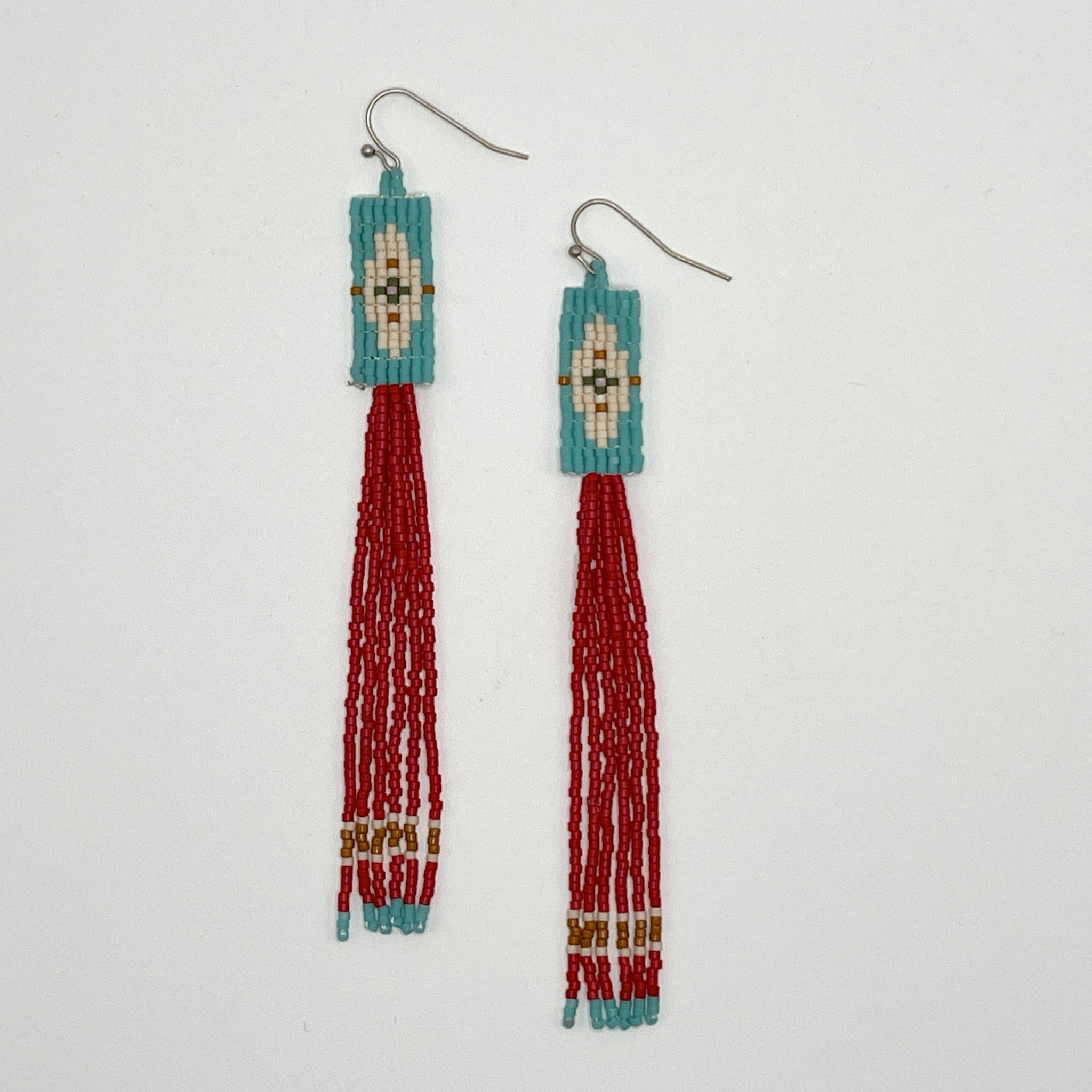 En Flor, pendiente artesanal con la técnica japonesa Miyuki