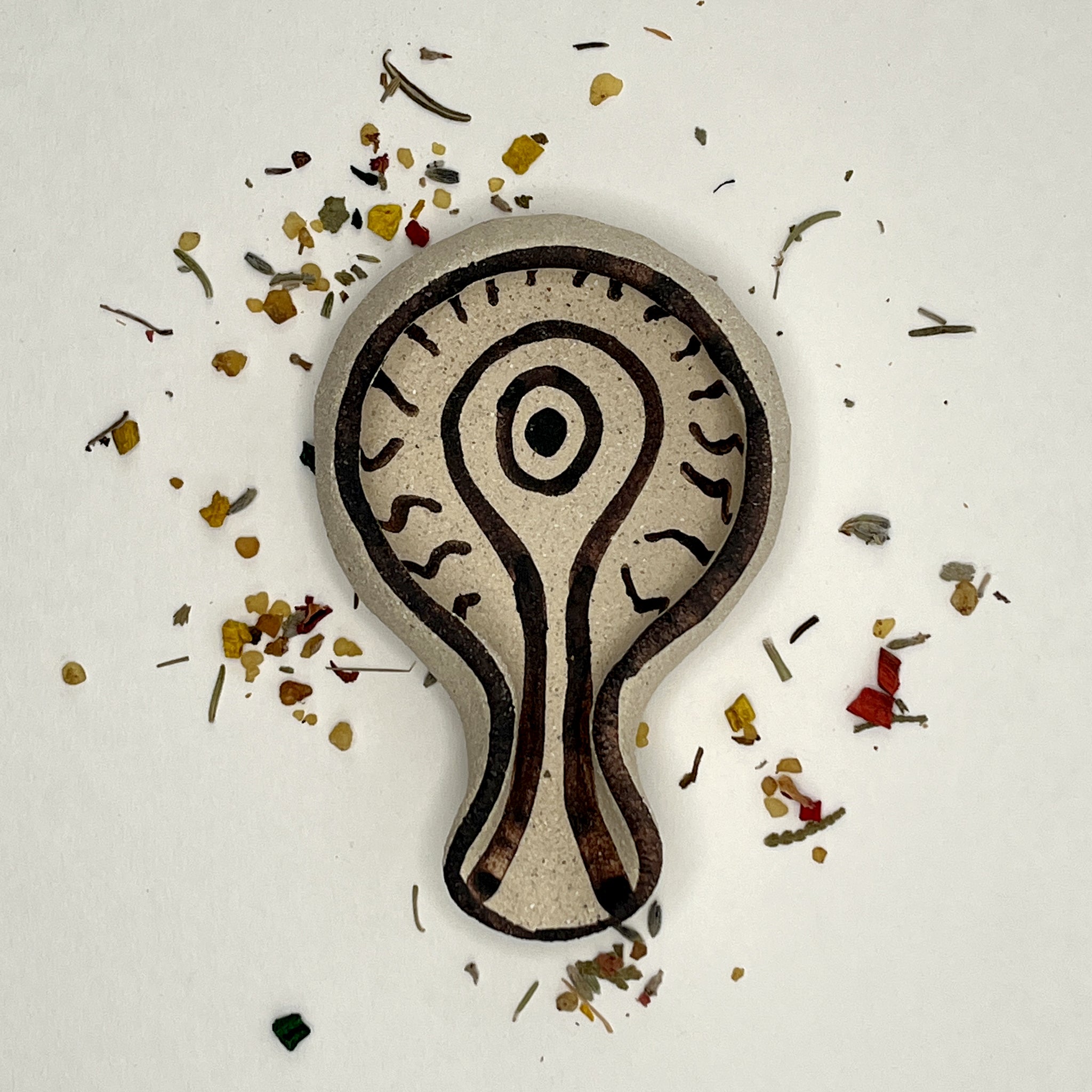 quemador de incienso artesanal de cerámica