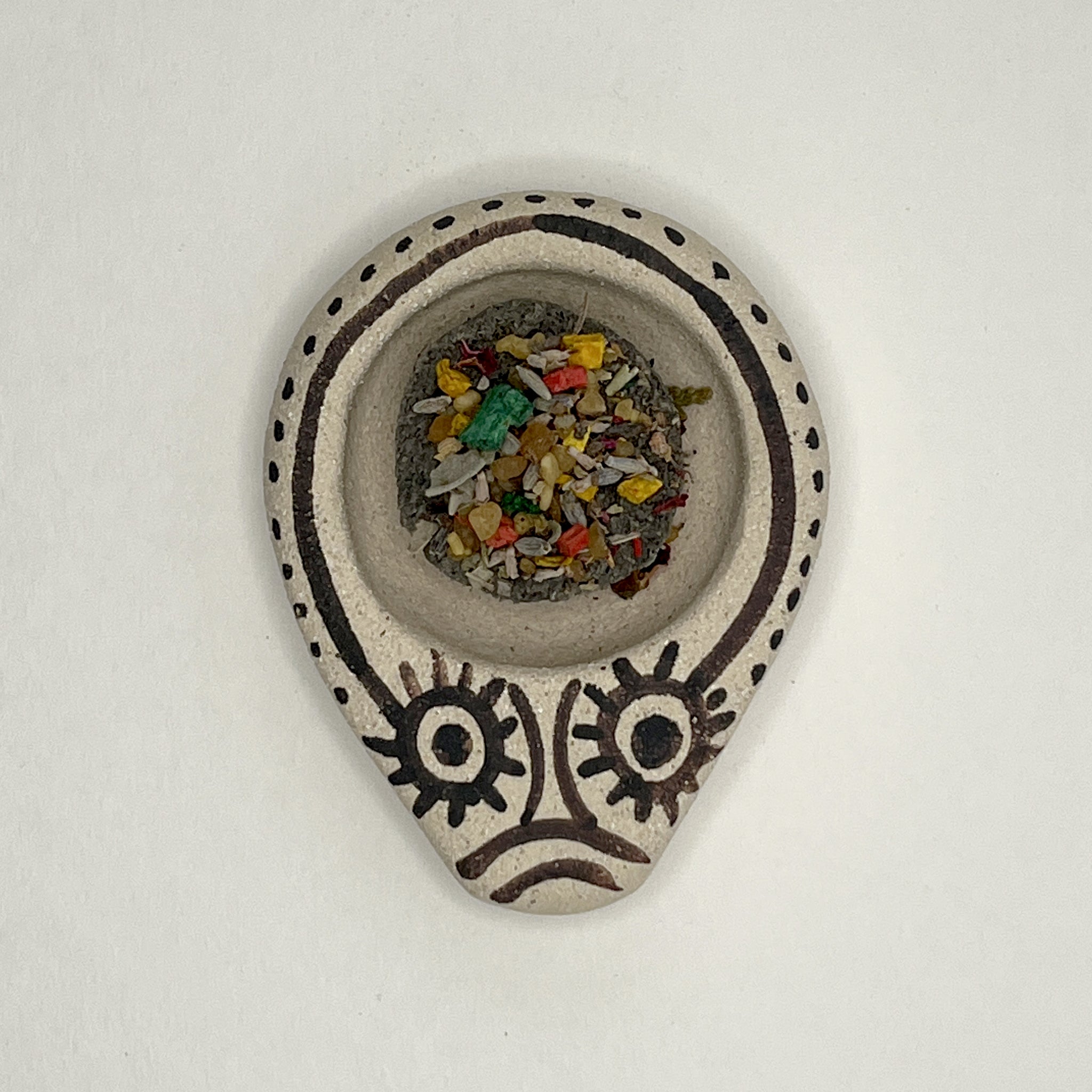 quemador de incienso artesanal de cerámica