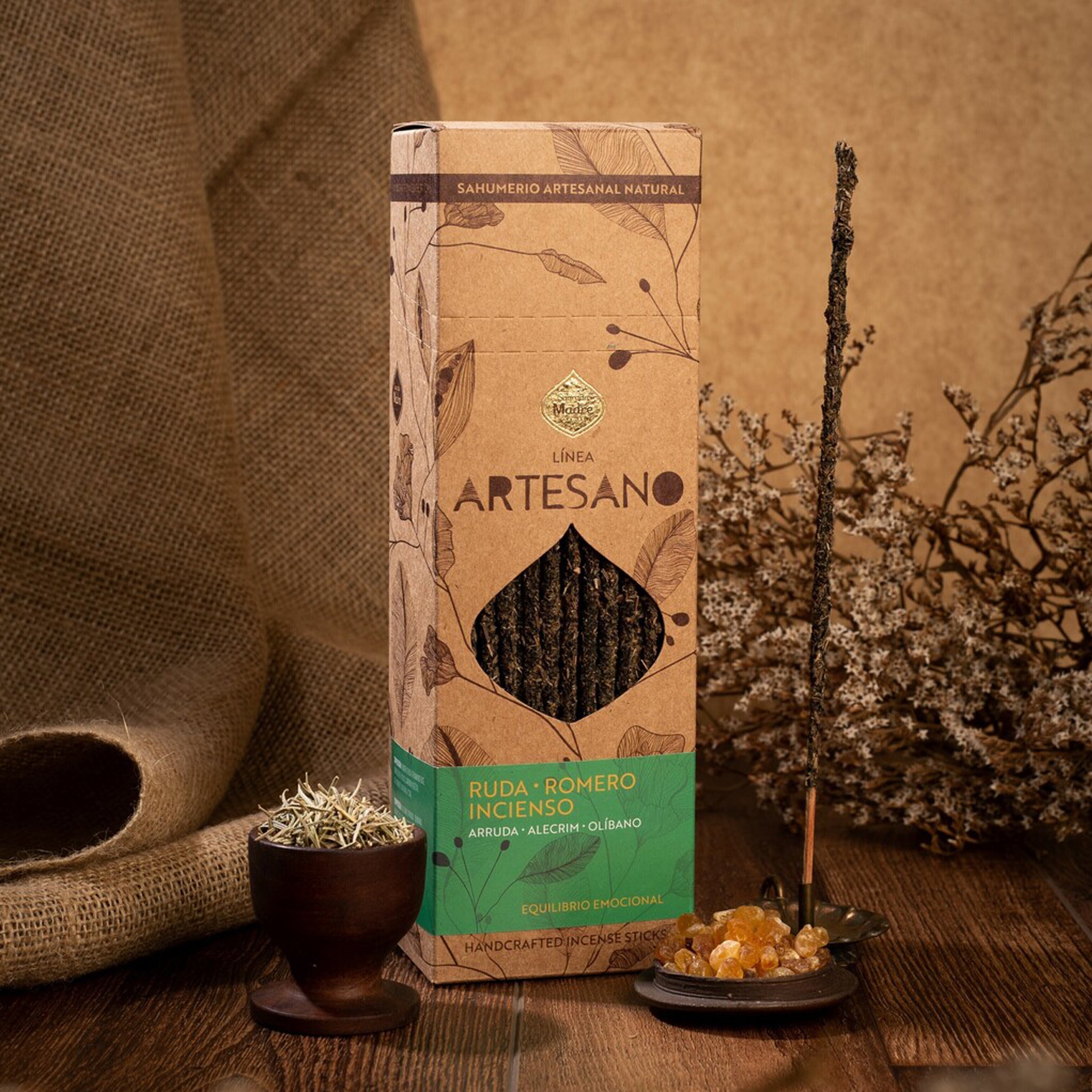 Incienso Sagrada Madre ruda y romero