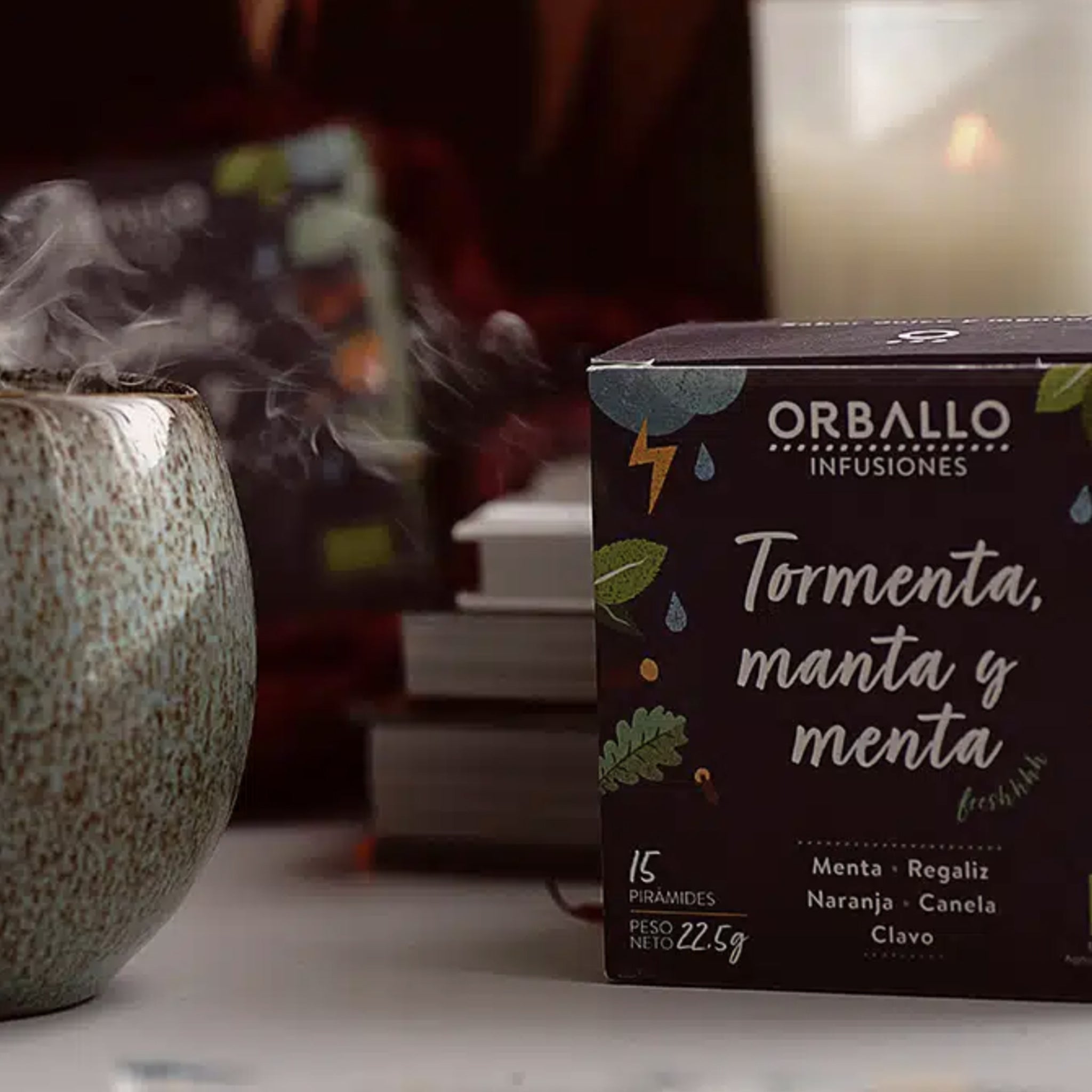 orballo infusión tormenta, manta y menta